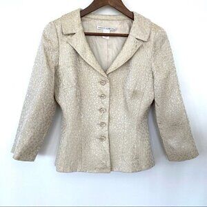Maggy London  fitted jacket with “crystal” buttons